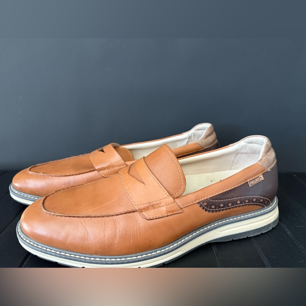 Pikolinos Canet two tone leather loafer sz45